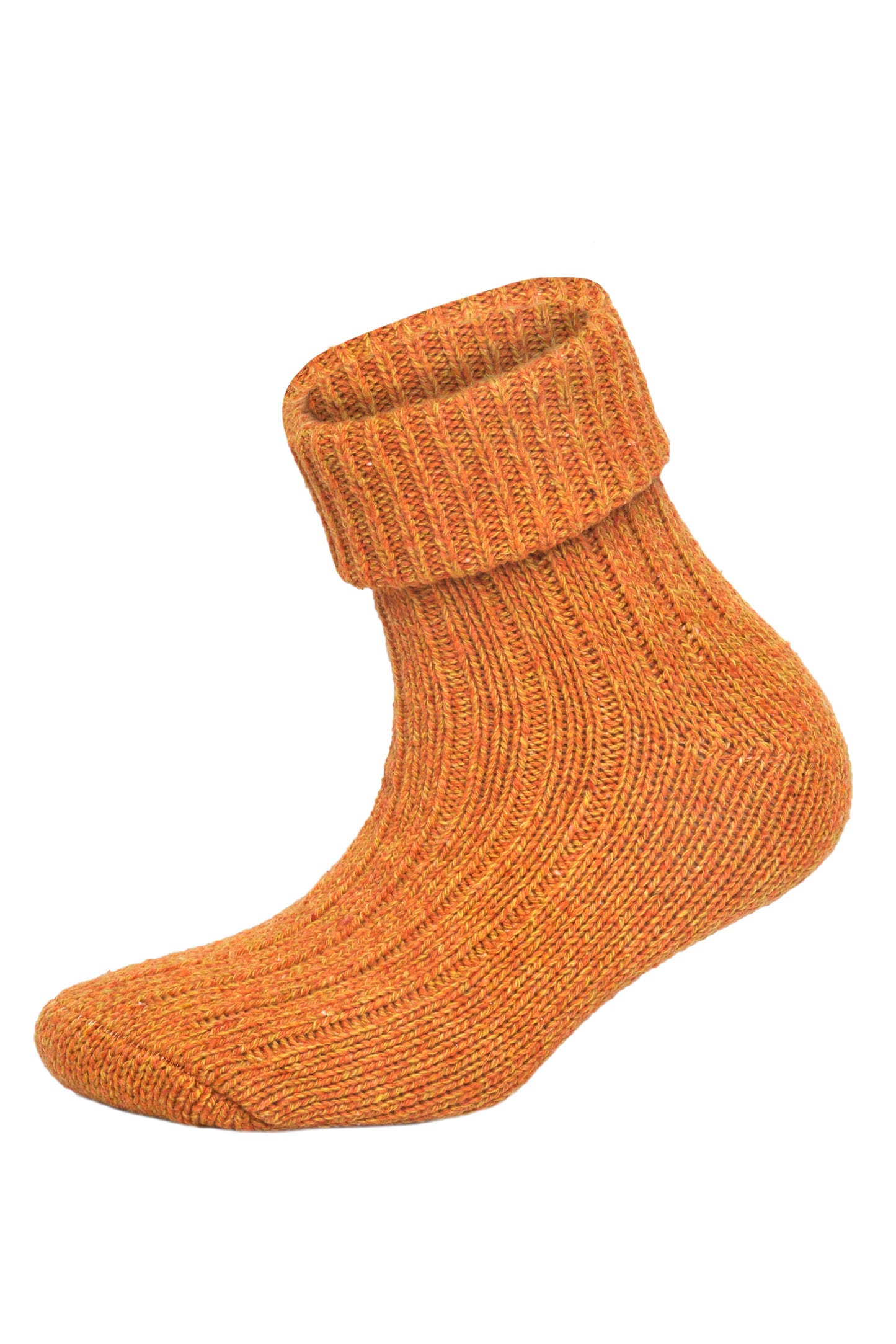 Merino Wool Ankle Crew Socks Orange Unisex