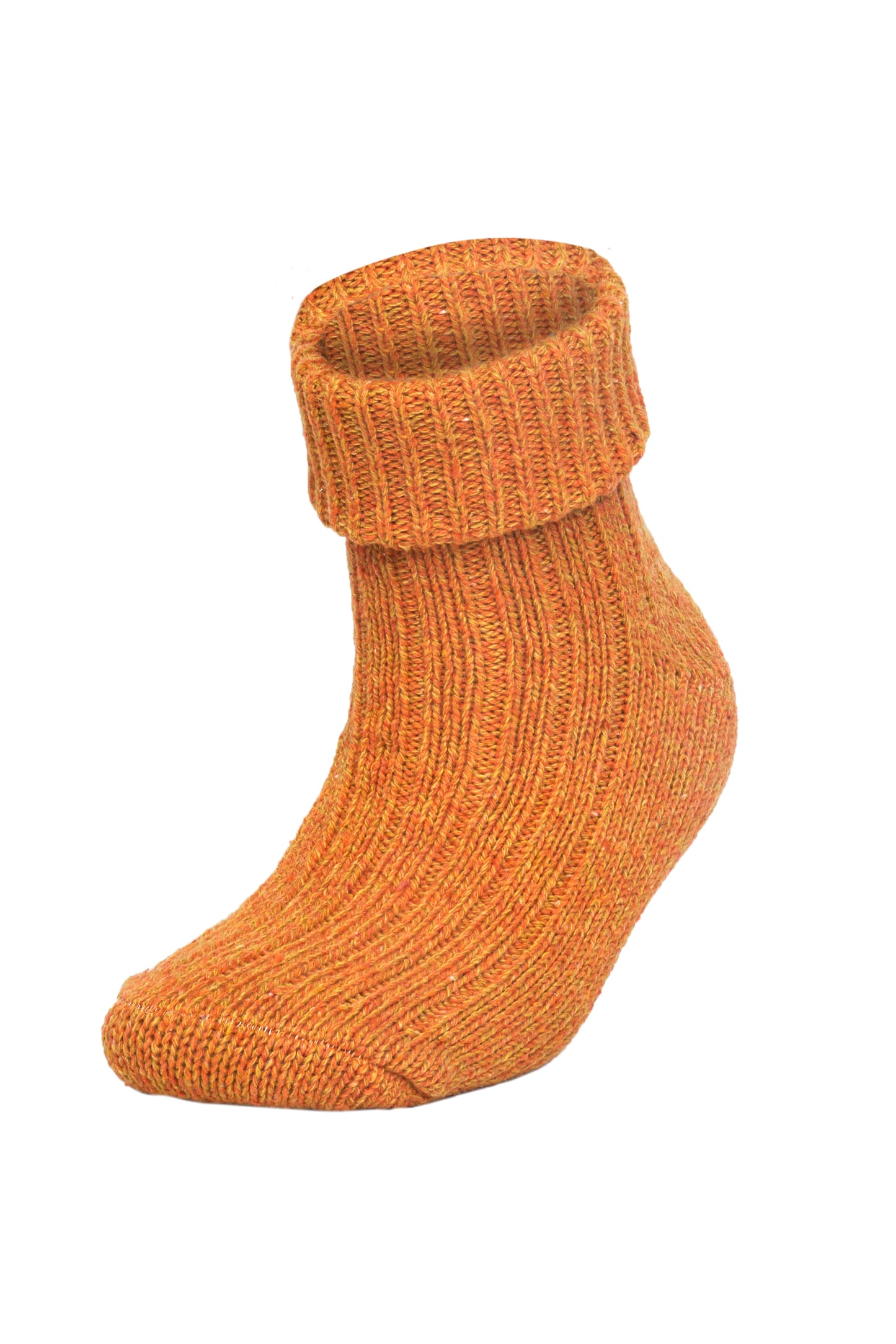 Merino Wool Ankle Crew Socks Orange Unisex