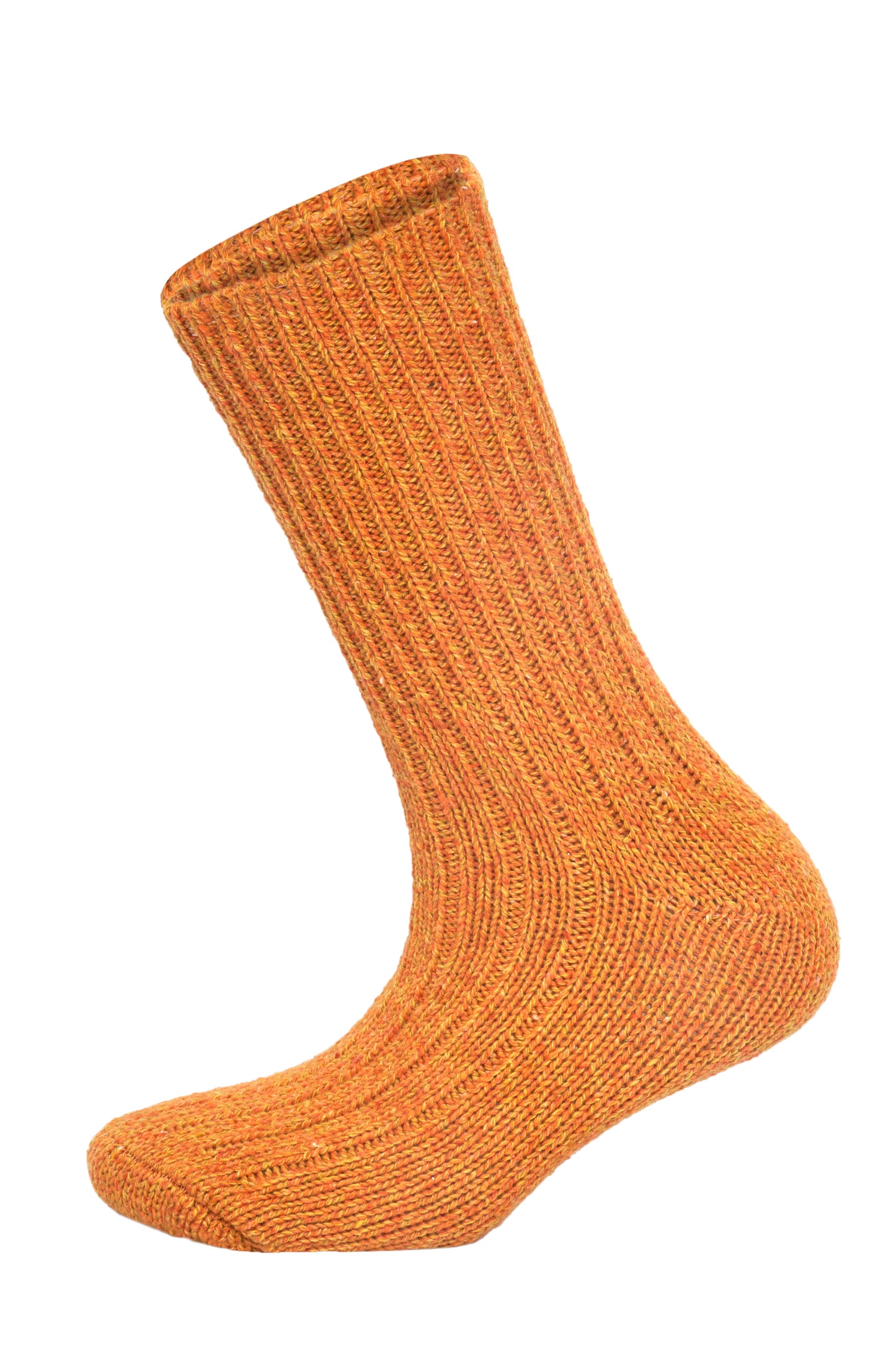 Merino Wool Ankle Crew Socks Orange Unisex