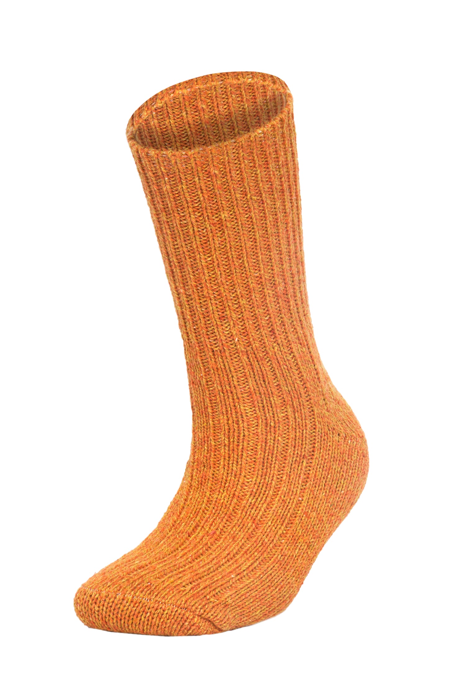 Merino Wool Ankle Crew Socks Orange Unisex