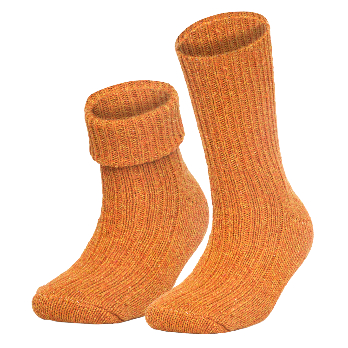 Merino Wool Ankle Crew Socks Orange Unisex