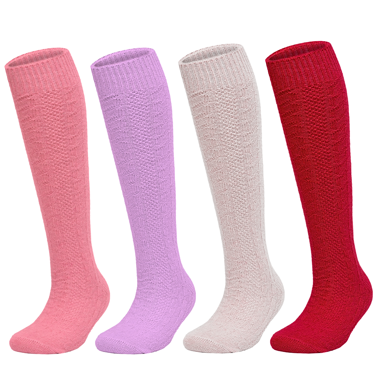Wool Knee High Socks Multicolor Women Unisex