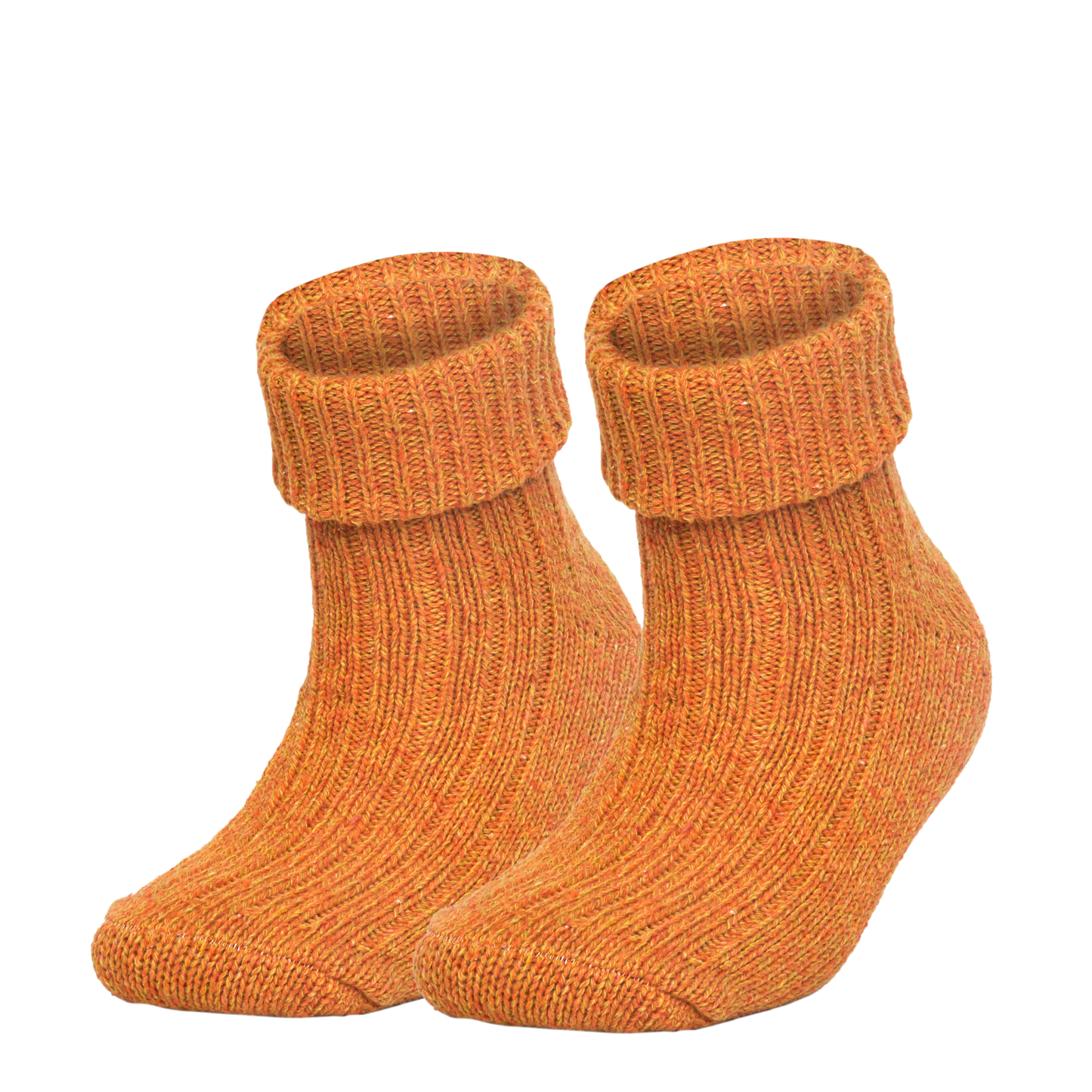Merino Wool Ankle Crew Socks Orange Unisex