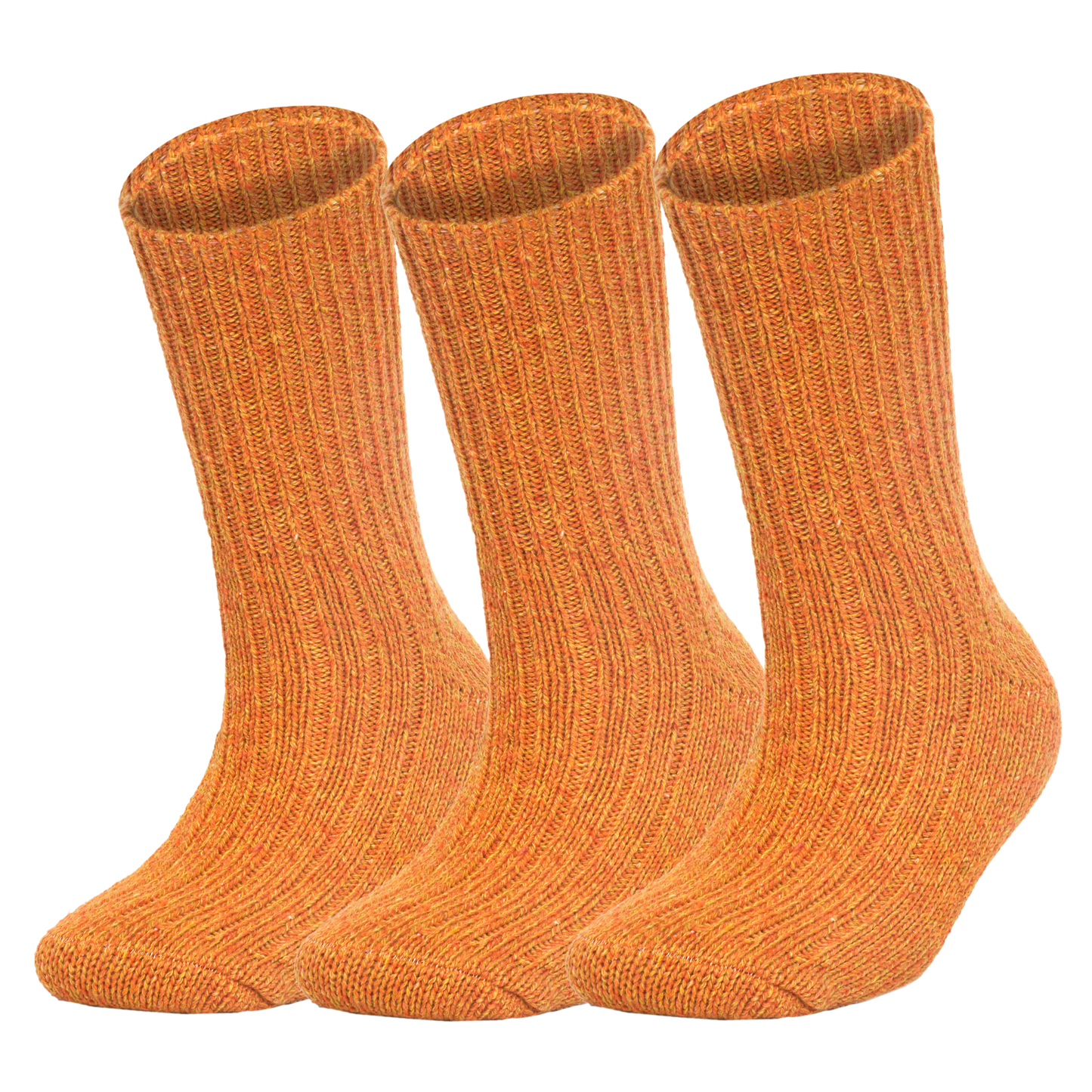 Merino Wool Ankle Crew Socks Orange Unisex