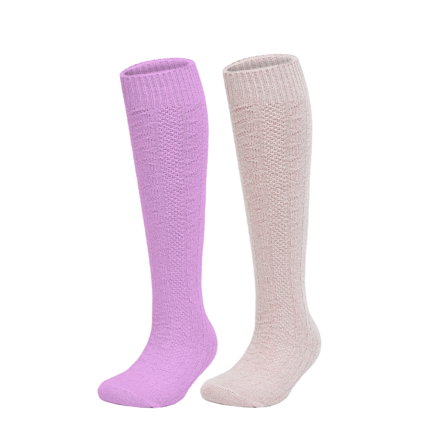 Wool Knee High Socks Multicolor Women Unisex