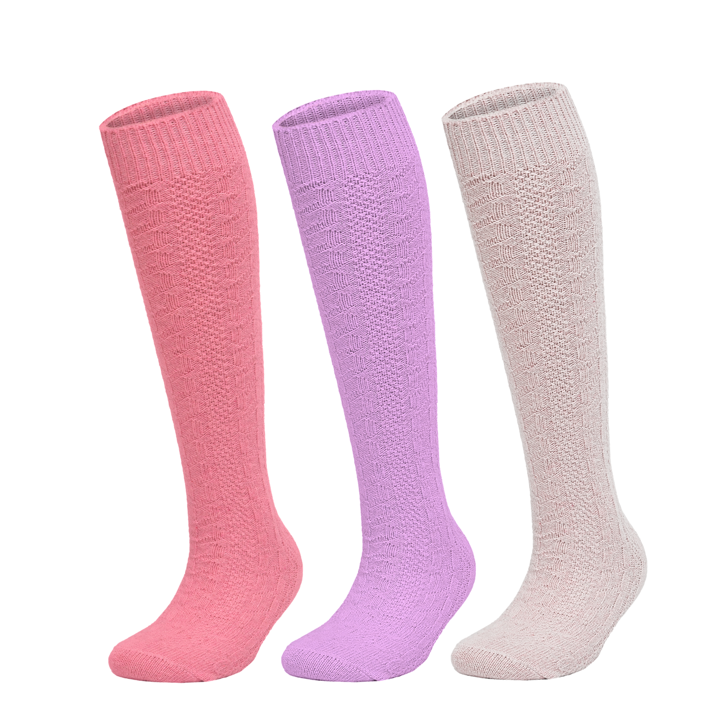 Wool Knee High Socks Multicolor Women Unisex