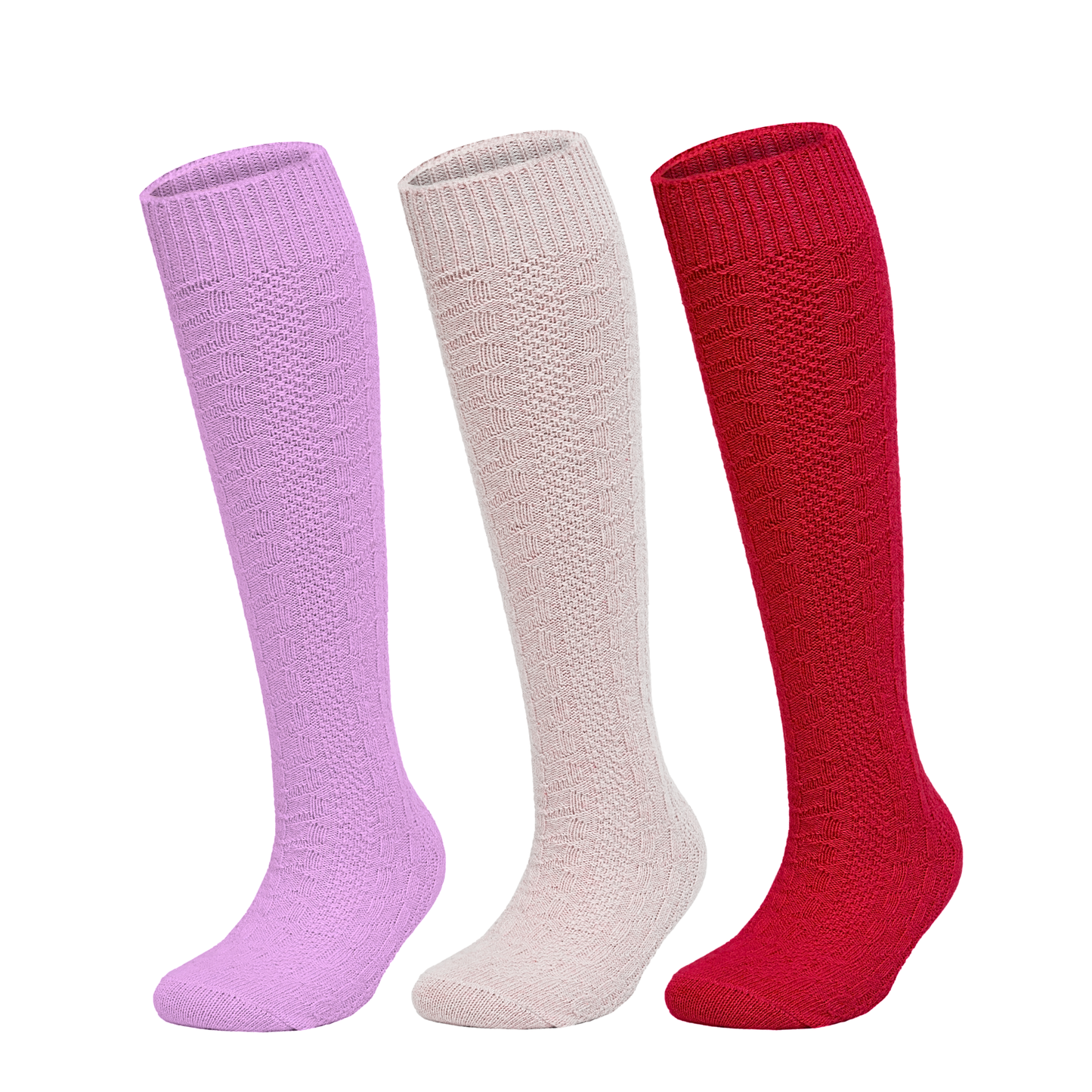 Wool Knee High Socks Multicolor Women Unisex