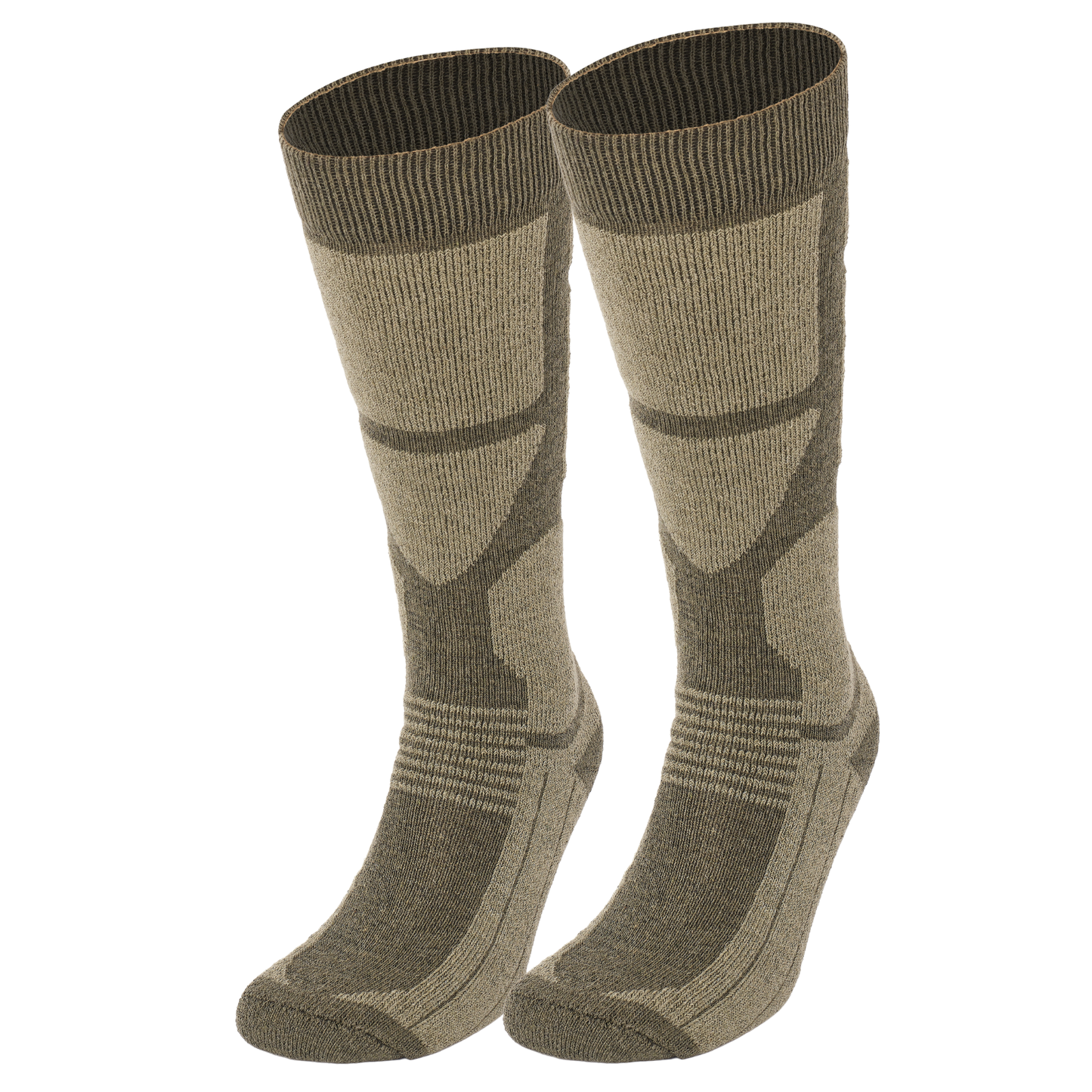Thermolite Wool Knee High Khaki Green Ski Socks 2