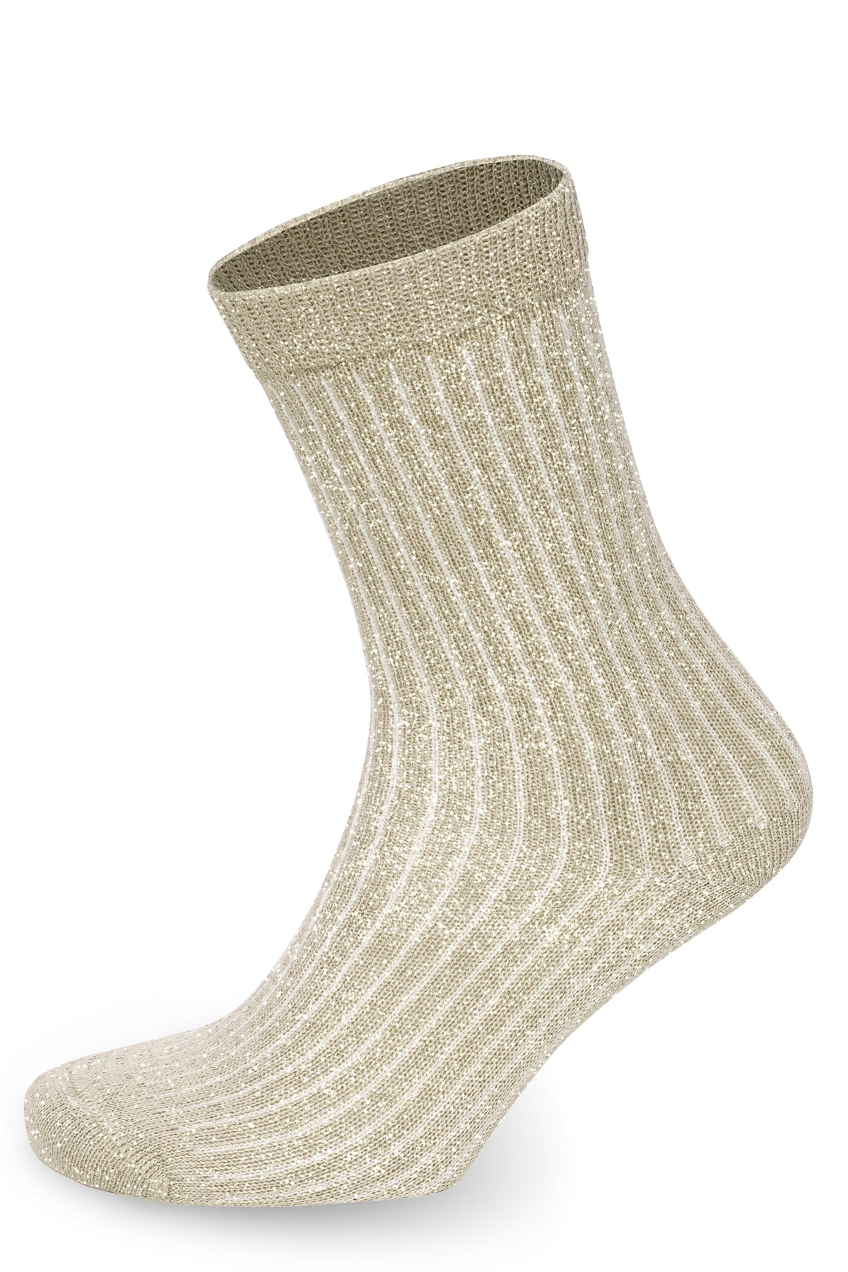 5 Pairs Cotton Ankle Socks With Glitters