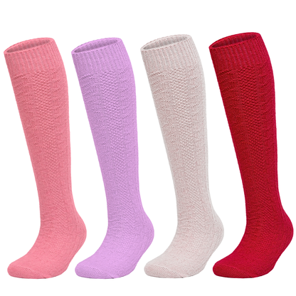 Wool Knee High Socks Multicolor Women Unisex
